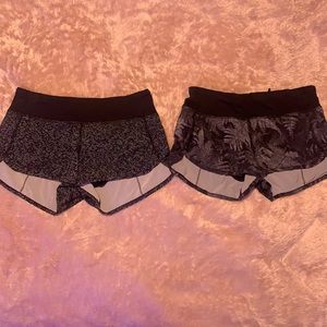 2 lululemon hotty hot shorts